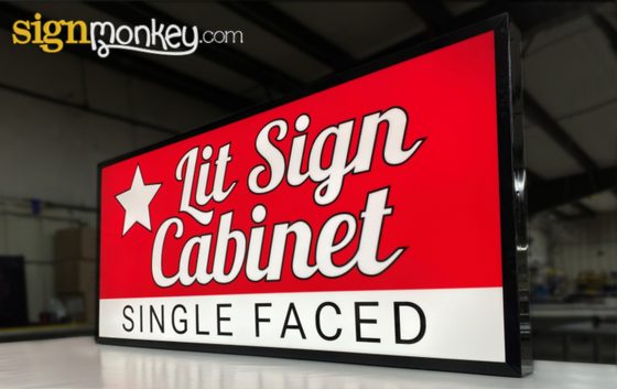 Illuminated cabinet sign