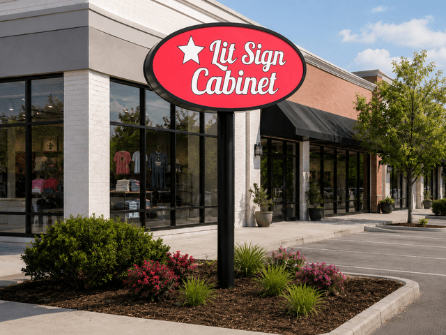 Lit Shape Cabinet – Double Faced day view