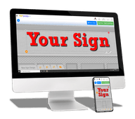 Online sign builder preview