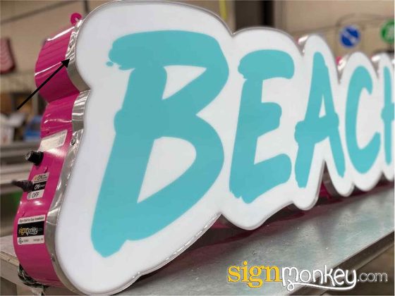 Face trim on a channel letter