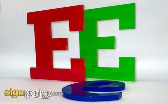Acrylic dimensional sign letters
