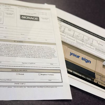Sign permit planning