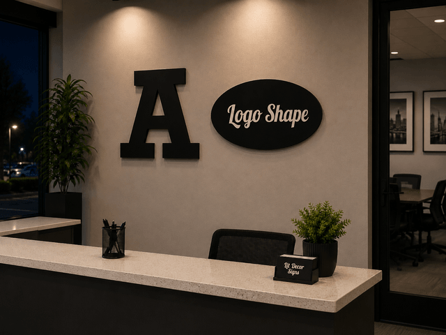 PVC Letters & Logo Shapes night view