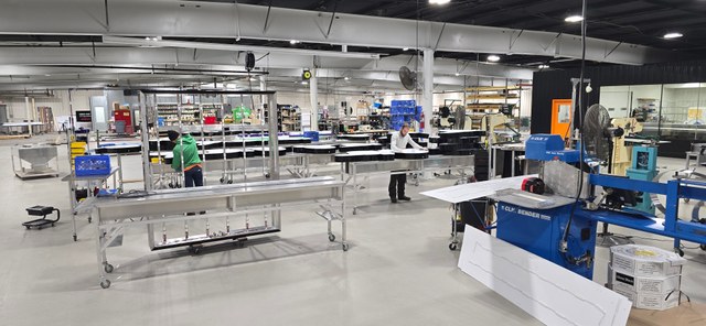 SignMonkey production floor organized for custom sign manufacturing