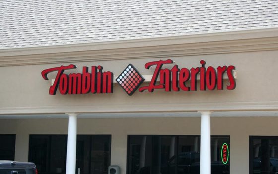 Storefront business sign