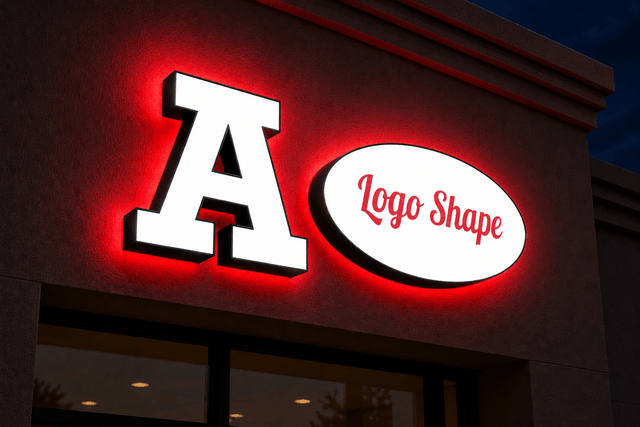 Face & Halo Lit Channel Letters & Logos night view
