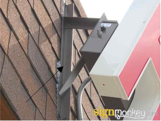 Roof bracket used for sign mounting